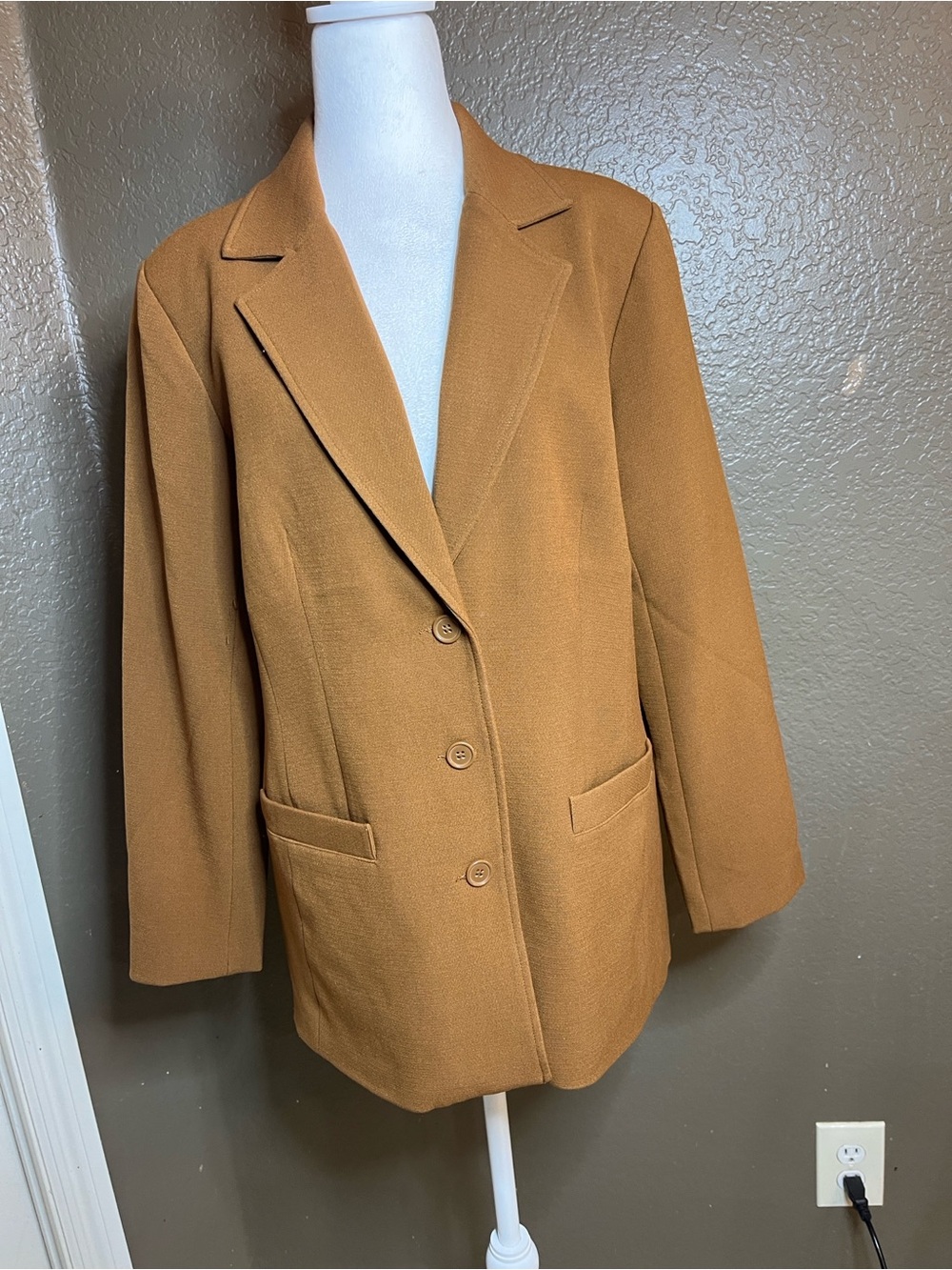 Linea by Louis Dell'Olio Camel Brown Tailored Blazer
